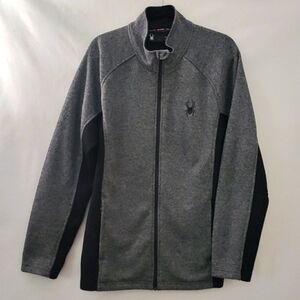 Spyder Jacket Mens M Medium Gray Constant Stryke Full Zip Mock Neck Midweight XL